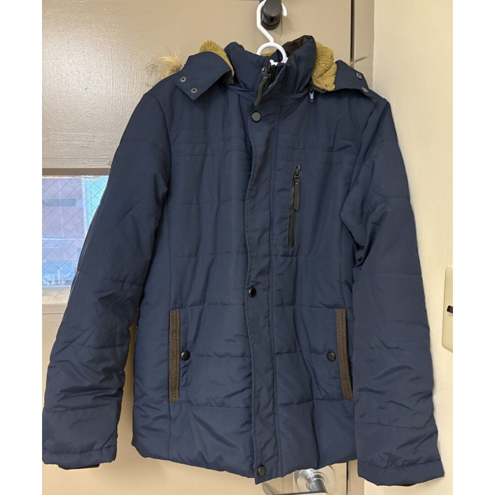 Pakinpaul Collection Men's New Full Zip/ Snap Removable Hood Parka/ Puffer Coat
